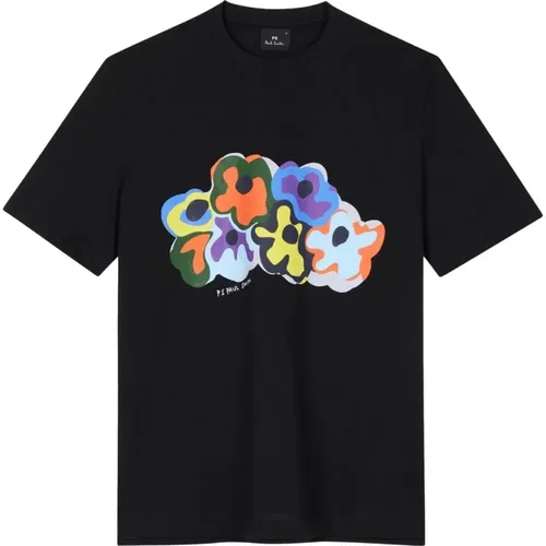 Floral Motif T-Shirt in , male, Sizes: S, L - Paul Smith - Modalova