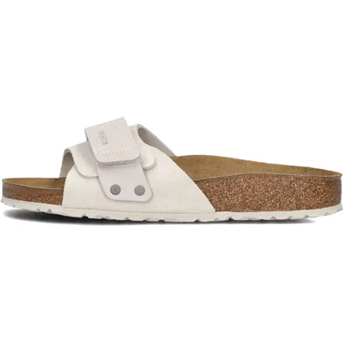 Weiße Wildleder Sommer Pantoletten , Damen, Größe: 40 EU - Birkenstock - Modalova