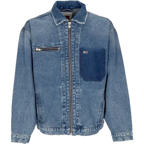 Oversized Postbote Denim Jacke Herren Jeans , Herren, Größe: M - Tommy Hilfiger - Modalova