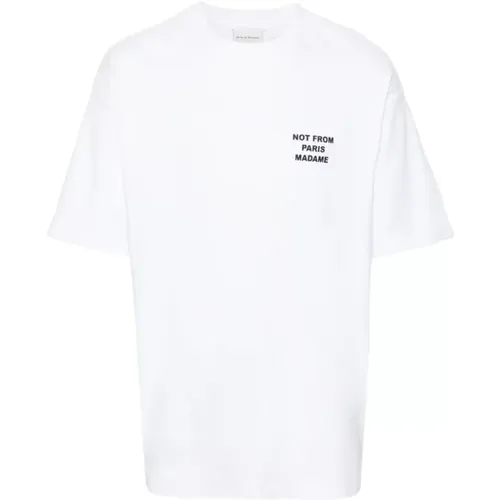 Slogan Print T-shirt , male, Sizes: 2XL, S, L, M, XL - Drole de Monsieur - Modalova
