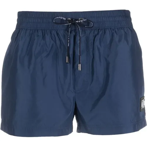 Logo-Plaque Badeshorts , Herren, Größe: XL - Dolce & Gabbana - Modalova