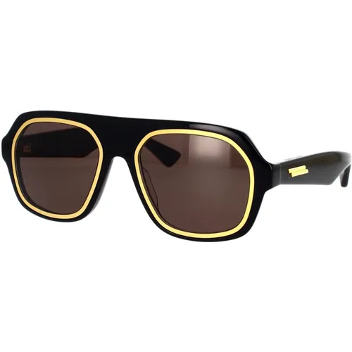 Bv1217S 001 Sunglasses Caravan Style , male, Sizes: 53 MM - Bottega Veneta - Modalova