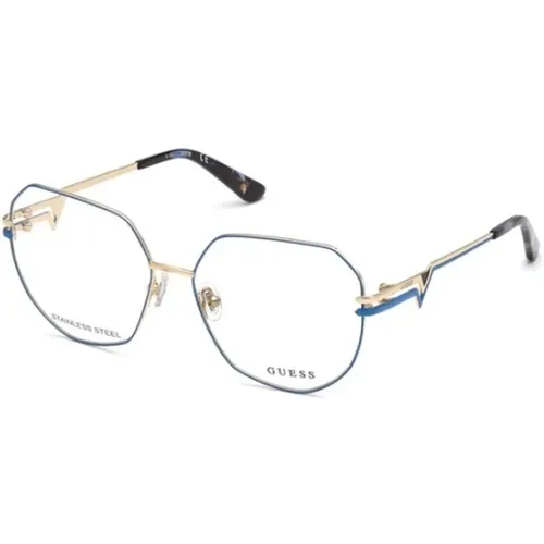 Blue Frame Stylish Glasses , unisex, Sizes: 57 MM - Guess - Modalova