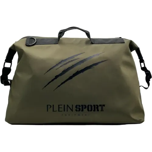 Solid Fabric Bag with Logo Print and Contrast Emblem , female, Sizes: ONE SIZE - Plein Sport - Modalova