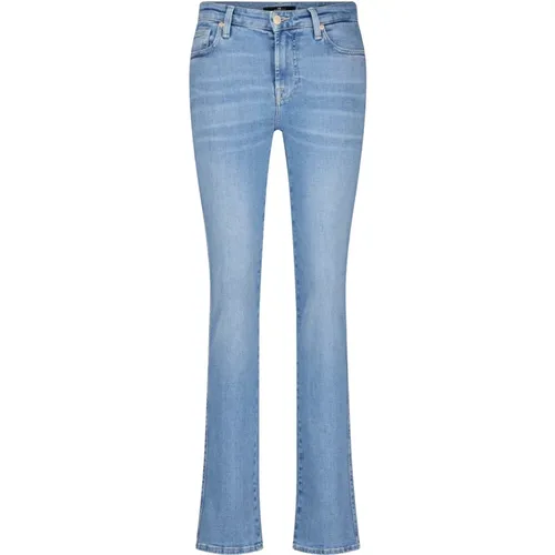 Klassische Denim Straight Leg Jeans , Damen, Größe: W26 - 7 For All Mankind - Modalova