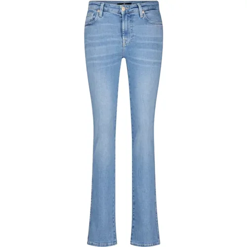 Klassische Denim Straight Leg Jeans , Damen, Größe: W32 - 7 For All Mankind - Modalova