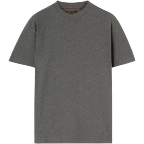 Weiches Graues Baumwoll-Jersey T-Shirt , Herren, Größe: L - Loro Piana - Modalova