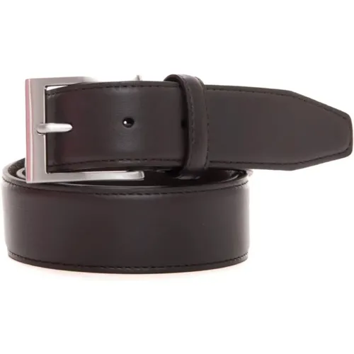 Classic Leather Belt , male, Sizes: 115 CM, 90 CM - Canali - Modalova