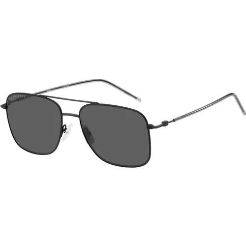 Matte /Grey Sunglasses , male, Sizes: 58 MM - Hugo Boss - Modalova