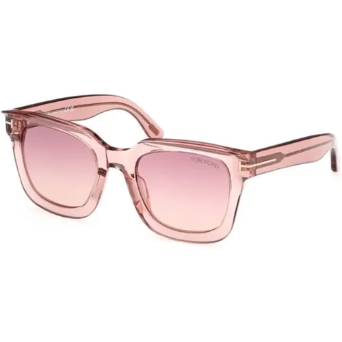 Shiny Gradient Violet Sunglasses , unisex, Sizes: 52 MM, 53 MM - Tom Ford - Modalova