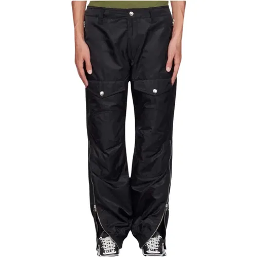 Cargo Pants with Zipper , male, Sizes: L, S - Moschino - Modalova