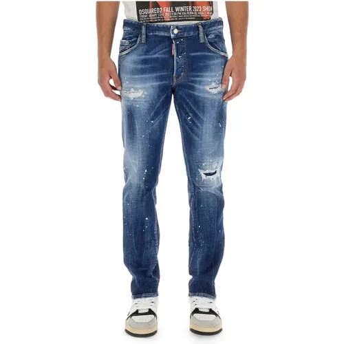 Patentleder-Effekt Regular Fit Jeans - Dsquared2 - Modalova