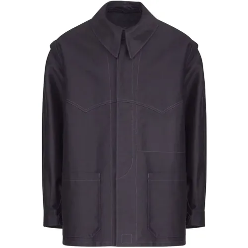 Cotton Shirt with Oversized Collar , male, Sizes: L - Maison Margiela - Modalova