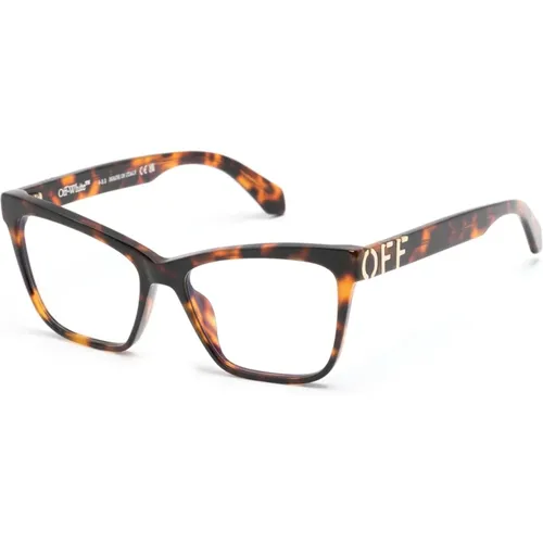 Braun/Havanna Optische Brille Stilvolles Must-Have , unisex, Größe: 55 MM - Off White - Modalova