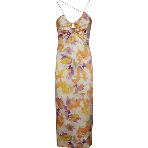 Elegant Floral Midi Dress , female, Sizes: XS - PATRIZIA PEPE - Modalova