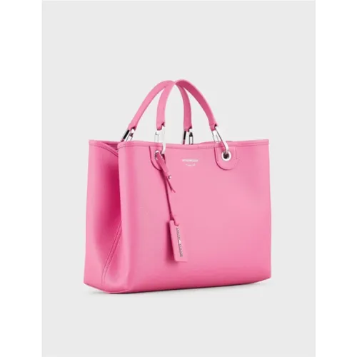 Large Tote Bag in Soft Faux Leather , female, Sizes: ONE SIZE - Emporio Armani - Modalova