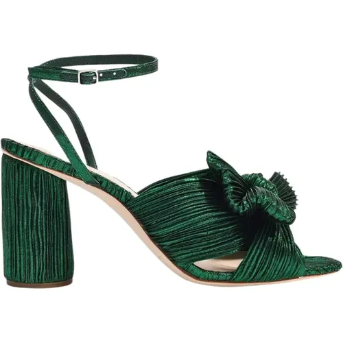 Camellia Sandals - - Emerald - Leather , female, Sizes: 2 UK - Loeffler Randall - Modalova