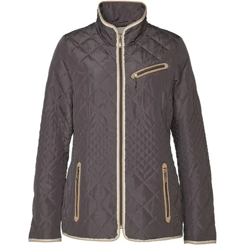 Quilted Jacket Earth Tone Stylish , female, Sizes: L, 3XL, 4XL, 2XL - Danwear - Modalova