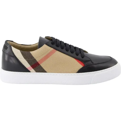 Checkered Lace-Up Sneakers , female, Sizes: 5 1/2 UK, 4 UK, 4 1/2 UK - Burberry - Modalova