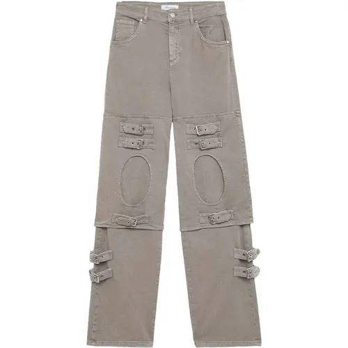Cargo Design Boyfriend Jeans mit Gürteldetail - Blumarine - Modalova