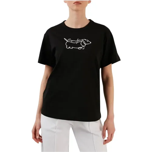Klassisches Crew Neck T-Shirt , Damen, Größe: M - Emporio Armani - Modalova
