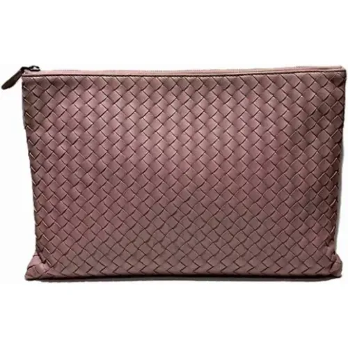 Pre-owned Leather clutches , female, Sizes: ONE SIZE - Bottega Veneta Vintage - Modalova