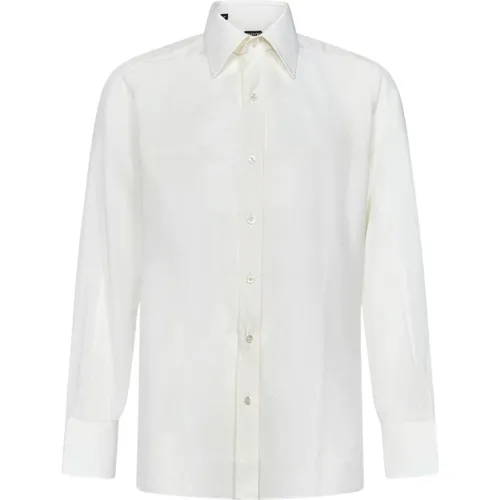 Classic Silk Jacquard Shirt , male, Sizes: 2XL - Tom Ford - Modalova