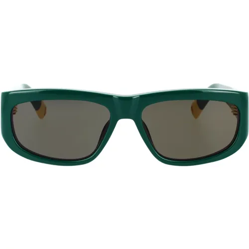 Pilot Style Sunglasses with Acetate Frame and Dark Grey Lenses , female, Sizes: 57 MM - Jacquemus - Modalova
