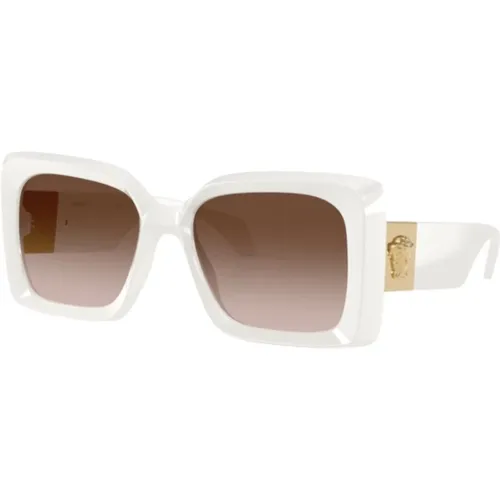 Square Sunglasses Brown Gradient Frame , female, Sizes: 54 MM - Versace - Modalova