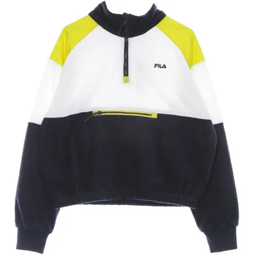 Hochgeschlossener Halb-Reißverschluss-Fleecepullover , Damen, Größe: M - Fila - Modalova