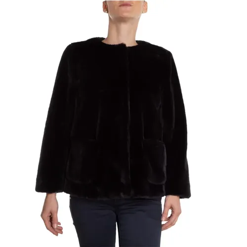 Fur Effect Refuge Jacket , female, Sizes: M - Marella - Modalova