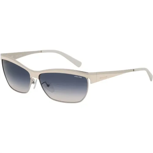 Stilvolle Graue Metallsonnenbrille für Frauen , Damen, Größe: 54 MM - Police - Modalova