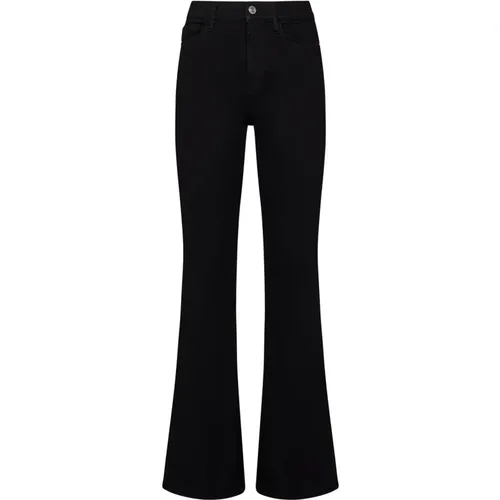 Schwarze High-Rise Flare Jeans - Frame - Modalova