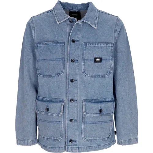 Denim Jacke Stonewash Blau , Herren, Größe: L - Vans - Modalova