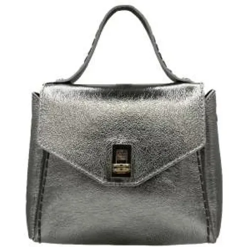 Laminated leather mini bag with removable strap , female, Sizes: ONE SIZE - Plinio Visonà - Modalova