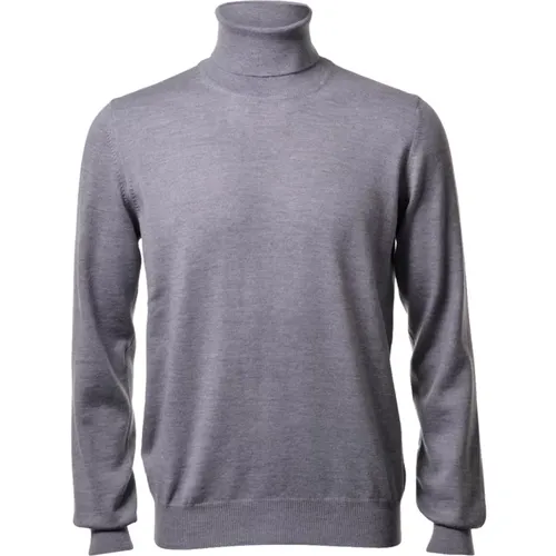 Grauer Rollkragenpullover , Herren, Größe: 2XL - Gran Sasso - Modalova