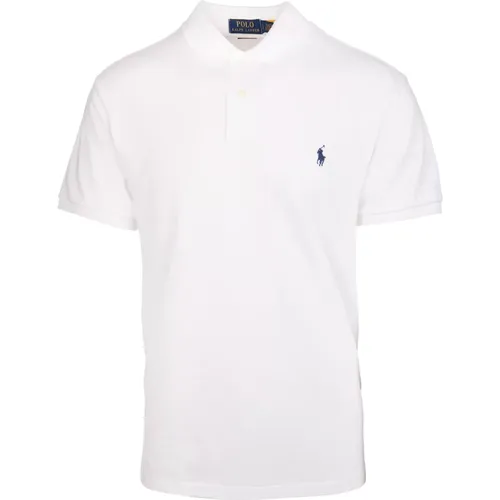Weißes Polo-Shirt Amerikanischer Stil Baumwolle , Herren, Größe: 2XL - Ralph Lauren - Modalova