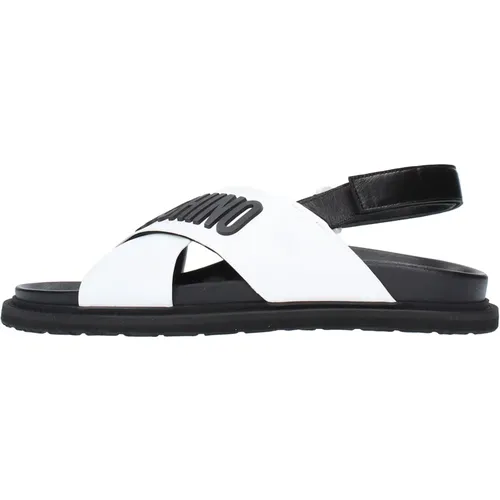 Sandalen Weiß , Damen, Größe: 36 EU - Moschino - Modalova