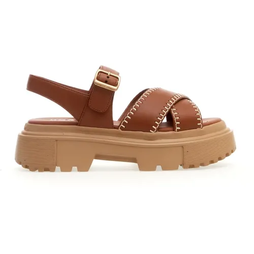 Cuoio Leder Sandalen , Damen, Größe: 38 1/2 EU - Hogan - Modalova