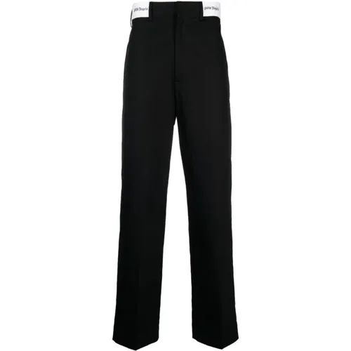 Cotton Trousers with Elasticated Waist , male, Sizes: L, M, S - Palm Angels - Modalova