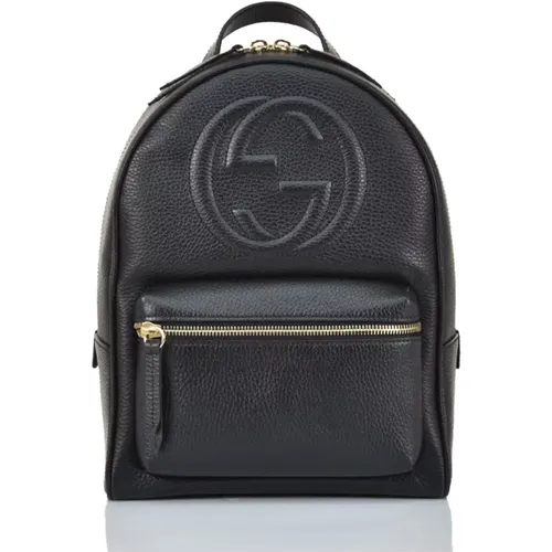 Leather Chain Shoulder Backpack , unisex, Sizes: ONE SIZE - Gucci - Modalova