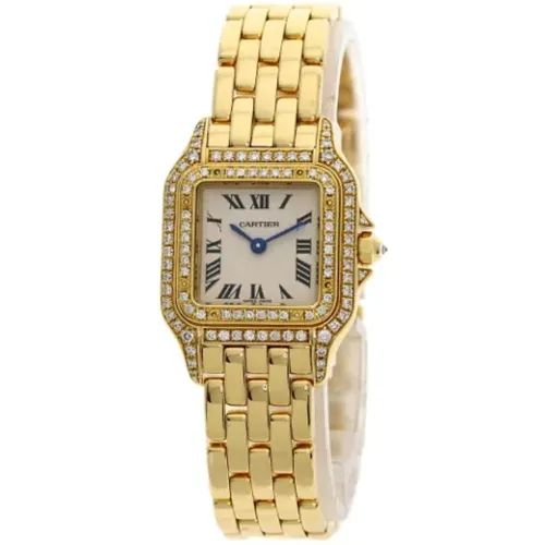 Pre-owned Yellow Gold watches , female, Sizes: ONE SIZE - Cartier Vintage - Modalova