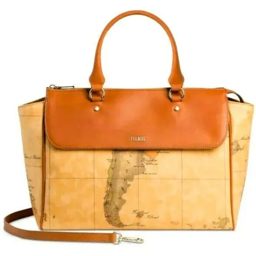 Klische Geo Print Handtasche mit verstellbarem Riemen , Damen, Größe: ONE Size - Alviero Martini 1a Classe - Modalova