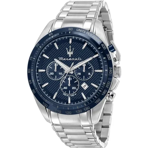 Chronograph Datum Edelstahl Armbanduhr , Herren, Größe: ONE Size - Maserati - Modalova
