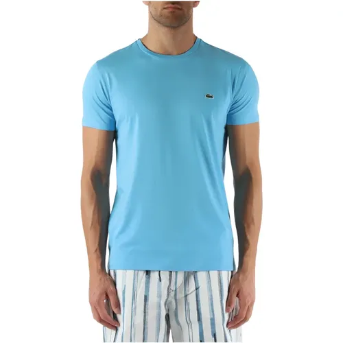 Pima Cotton Regular Fit Logo T-shirt , male, Sizes: XS, L, S - Lacoste - Modalova