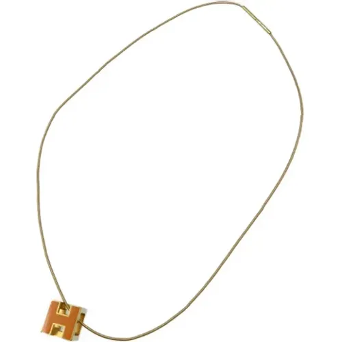 Pre-owned gold metal necklace , female, Sizes: ONE SIZE - Hermès Vintage - Modalova