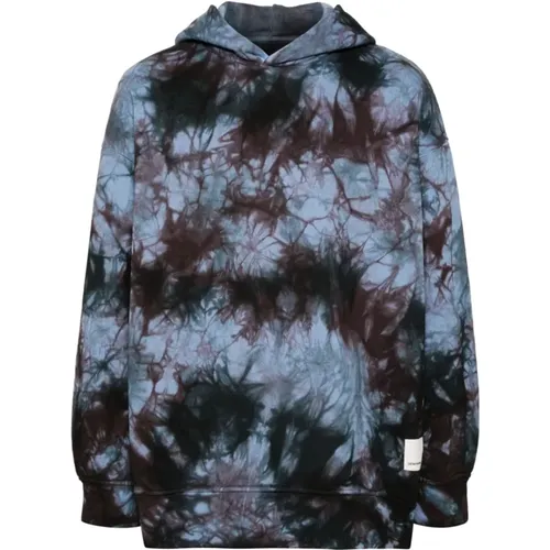 Kornblauer Space Print Hoodie - Emporio Armani - Modalova