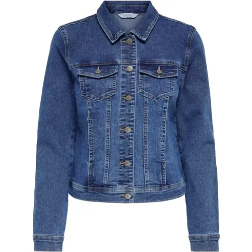 Denim Jacke , Damen, Größe: S - Only - Modalova