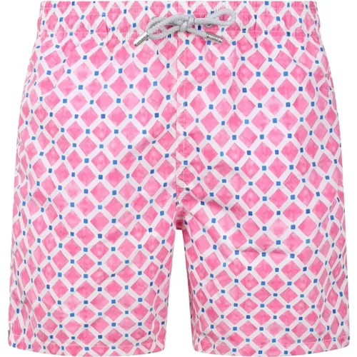 Geometric Paint Print Swimshorts , male, Sizes: XL, L - MC2 Saint Barth - Modalova