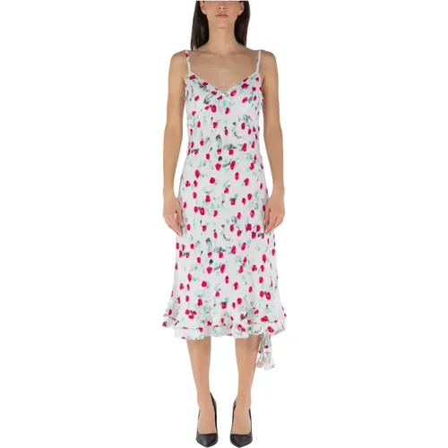 Envers Satin Midi Kleid mit Reverie Print - Marni - Modalova